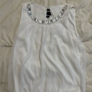 iZ Byer shimmery white business top